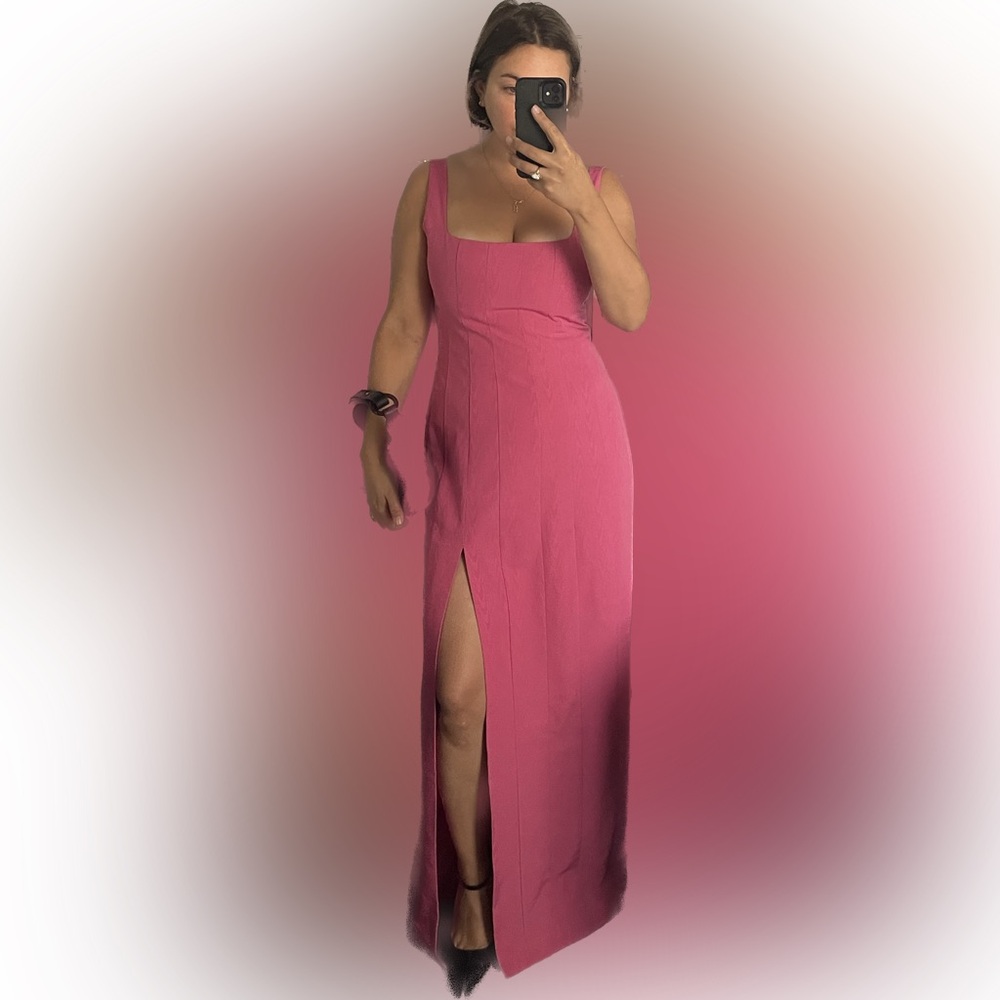 STAUD Pink Maxi Dress